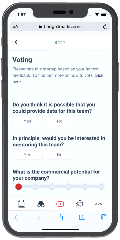Collection of Bridge app screenshots