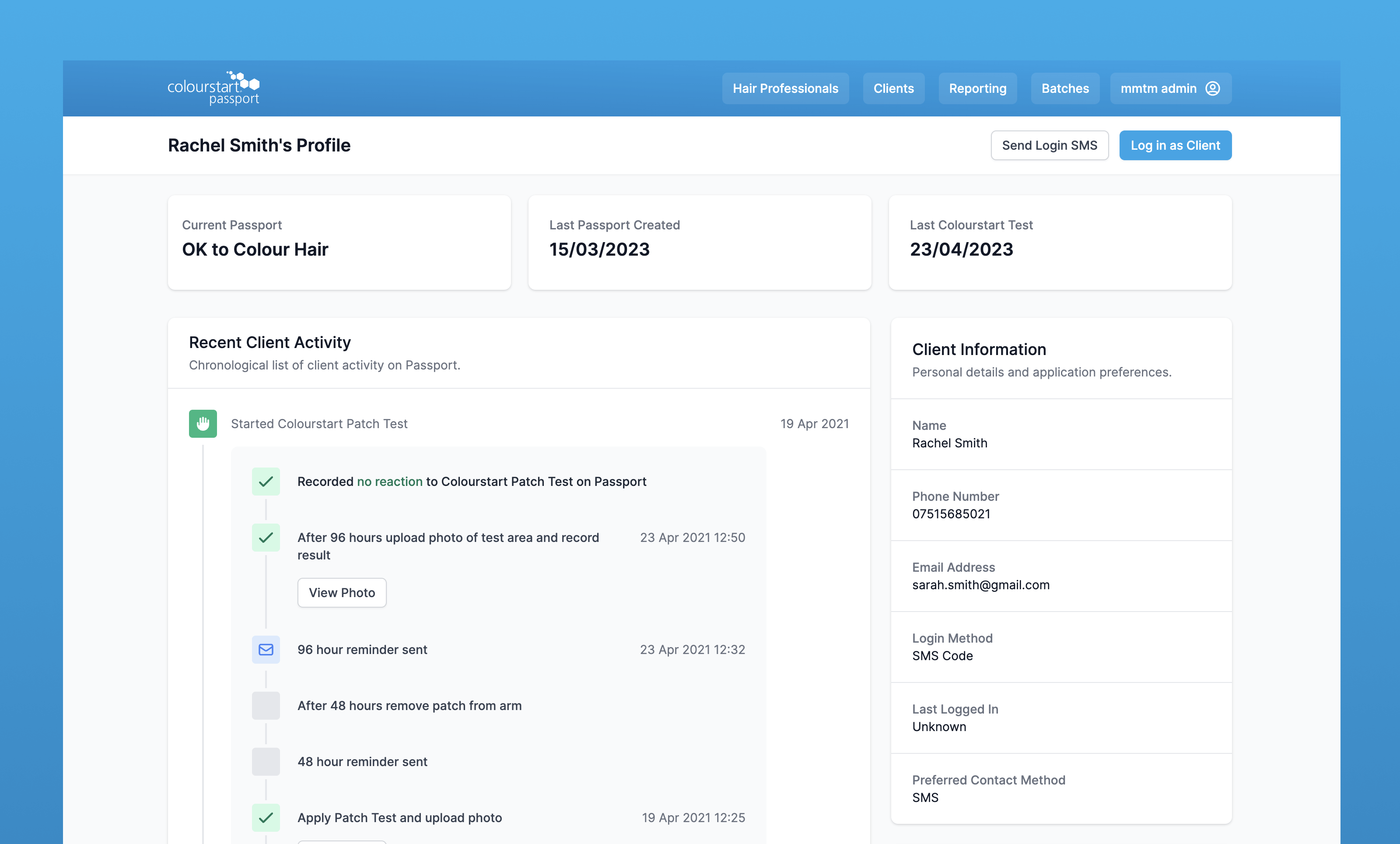 Colourstart client profile