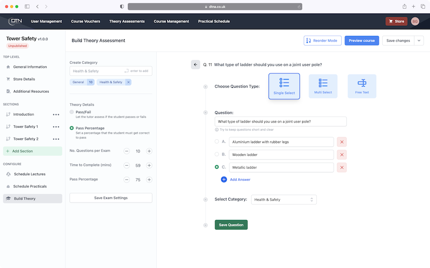 collection of DTN Academy training platform screenshots