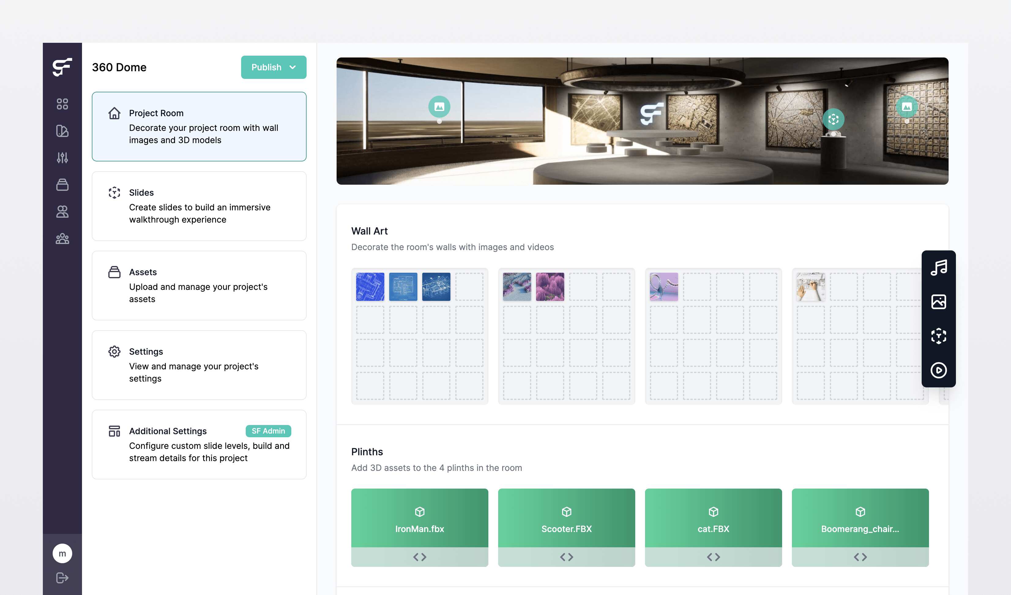 SpaceForm project room page